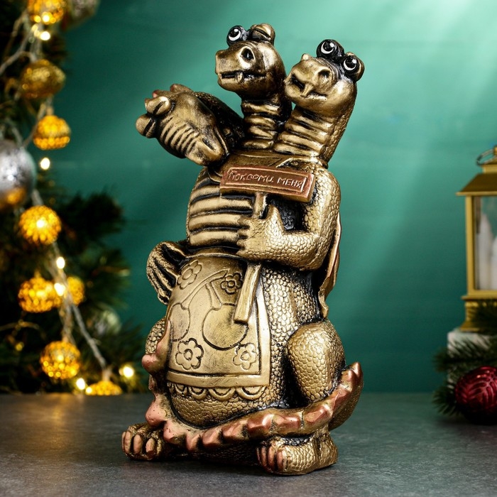 Копилка  Копилка "Змей Горыныч" золото, 19х16см