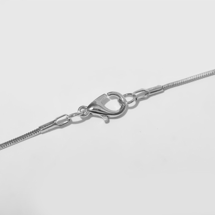 Кулон «Цветок» волшебный, цвет сине-белый в серебре, 70см