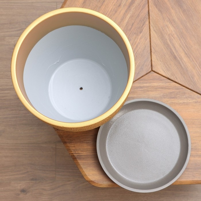 Горшок цветочный Горшок цветочный "Плиссе золото бутон №8", 22 л