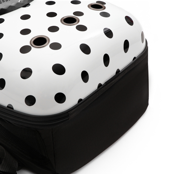 Рюкзак для переноски кошек и собак  Рюкзак для переноски кошек и собак "Горошек", с окном, 32 х 25 х 42 см