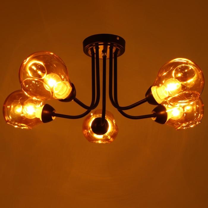 Люстра 1089/5BK 40Вт Е27 черный 60х60х26 см BayerLux