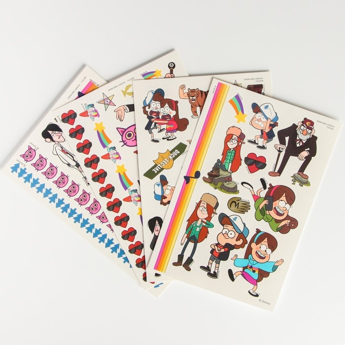 Набор для творчества «Наклейки переводные» Gravity falls, 50 переводок Набор для творчества «Наклейки переводные» Gravity falls, 50 переводок