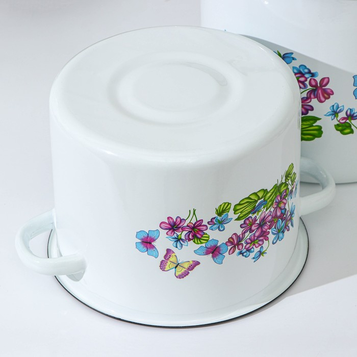 Набор кастрюль «Фиалка», 2 предмета: 3.5 л, 5.5 л, индукция, цвет МИКС Набор кастрюль «Фиалка», 2 предмета: 3.5 л, 5.5 л, индукция, цвет МИКС