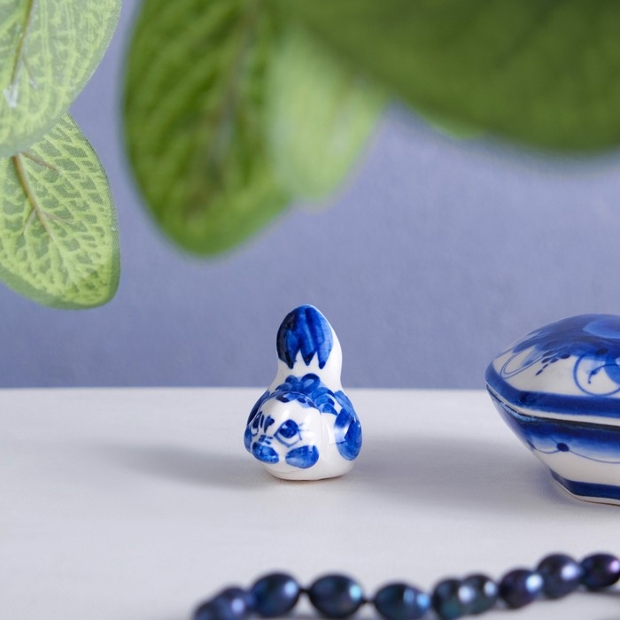 Сувенир «Синичка», малая, 4 см, гжель Сувенир «Синичка», малая, 4 см, гжель