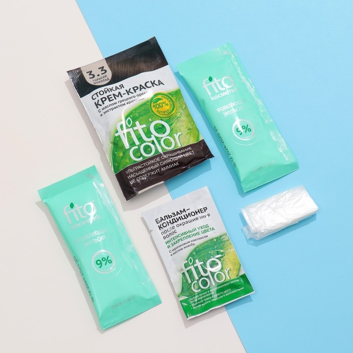 Стойкая крем-краска для волос Fitocolor, тон горький шоколад, 115 мл Стойкая крем-краска для волос Fitocolor, тон горький шоколад, 115 мл