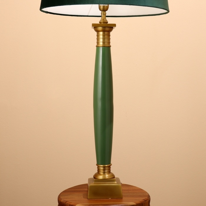 Светильник настольный "Гринч" зелёный/золотистый 1х40Вт, Е27, 56х56х85 см
