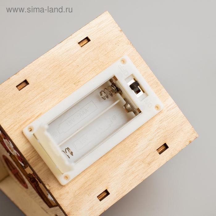 Ёлочная игрушка «Домик со снеговиком», от батареек, свечение тёплое белое Ёлочная игрушка «Домик со снеговиком», от батареек, свечение тёплое белое