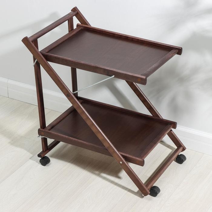 Столик сервировочный 2-х ярусный R.PHILLIP, 75×45×62 см, тёмный бук Столик сервировочный 2-х ярусный R.PHILLIP, 75×45×62 см, тёмный бук