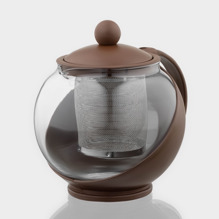 Чайник стеклянный заварочный «Забота» матовый, 700 мл, с металлическим ситом, цвета МИКС Чайник стеклянный заварочный «Забота» матовый, 700 мл, с металлическим ситом, цвета МИКС