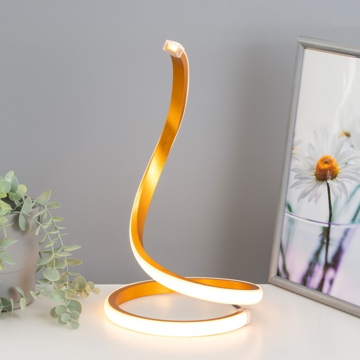 Настольная лампа 16607/1GD LED 6Вт золото 19,5х19,5х35 см RISALUX