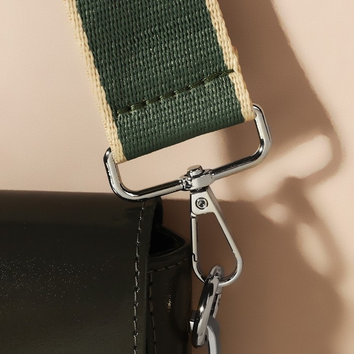 Ручка для сумки, стропа, 135 ± 3 × 3,8 см, цвет изумрудный/молочный Ручка для сумки, стропа, 135 ± 3 × 3,8 см, цвет изумрудный/молочный