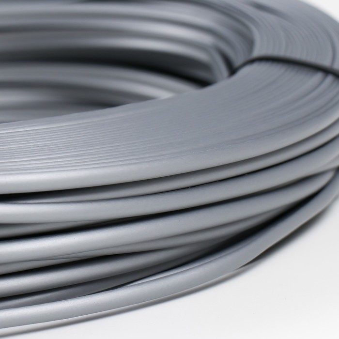 Ротанг искусственный гладкий 6 мм 100 м полутрубка (серебро металик) Ротанг искусственный гладкий 6 мм 100 м полутрубка (серебро металик)