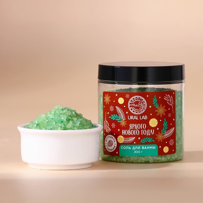 Соль для ванны «Яркого года», 200 г, аромат штруделя с корицей, Новый Год Соль для ванны «Яркого года», 200 г, аромат штруделя с корицей, Новый Год