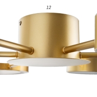 Люстра с ПДУ 2301/6GD LED 120Вт 3000-6000К золото 75х75х8 см BayerLux