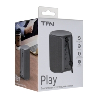 Портативная колонка TFN Play, 5 Вт, microUSB, IPX7, 1800 мАч, серая