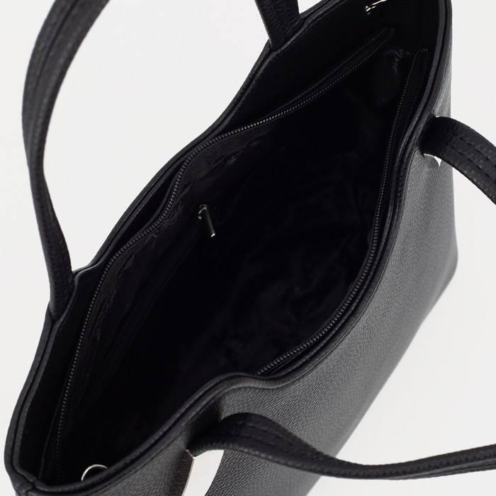 Сумка женская TEXTURA, тоут, средний размер, цвет чёрный