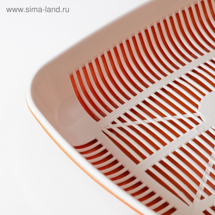 Туалет округлый с сеткой 33,5 х 25 х 6 см, бежево-коричневый Туалет округлый с сеткой 33,5 х 25 х 6 см, бежево-коричневый