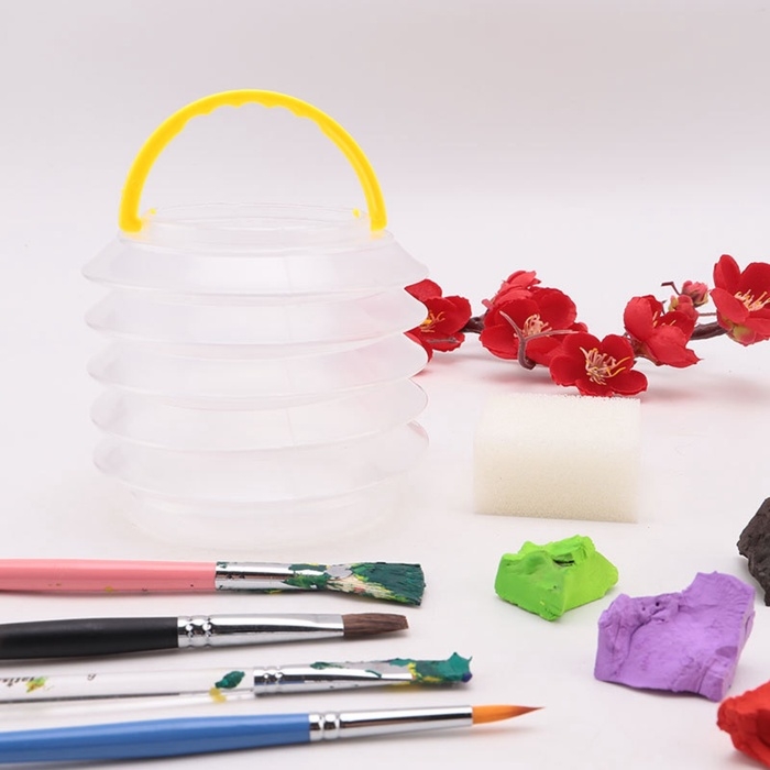 Стакан для кистей складной d=6 см, с губкой, прозрачный с ручкой Стакан для кистей складной d=6 см, с губкой, прозрачный с ручкой