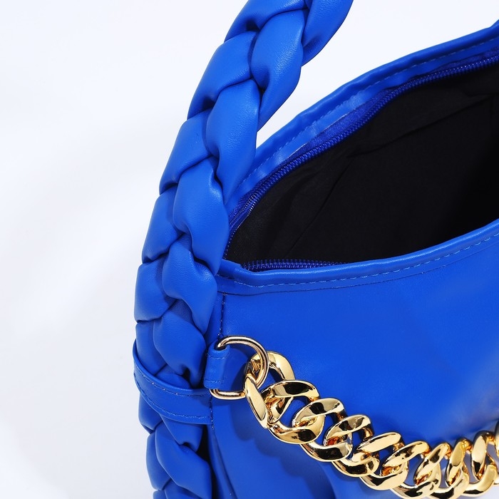 Сумка-багет на молнии, цвет синий Сумка-багет на молнии, цвет синий