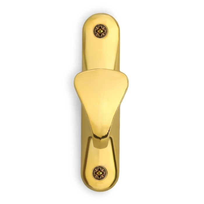 Крючок мебельный ТУНДРА TKO024, однорожковый, золото, 2 шт Крючок мебельный ТУНДРА TKO024, однорожковый, золото, 2 шт