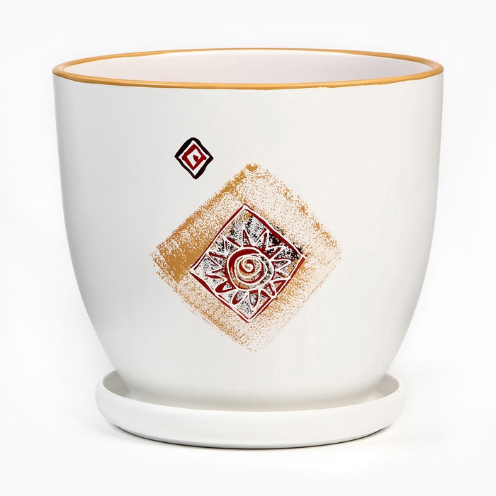 Горшок цветочный Горшок цветочный "Космея" белый, 4,7 л