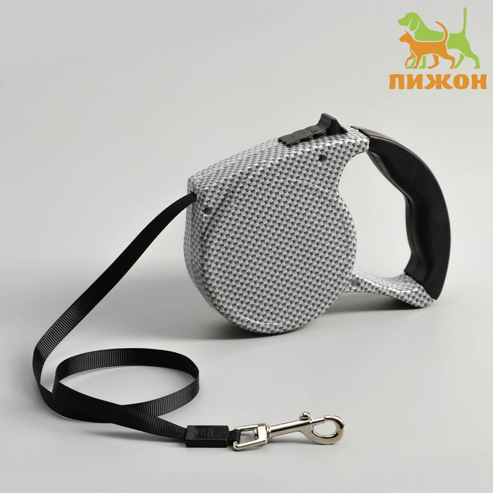 Рулетка с поводком-лентой, резиновая ручка, 5 м, вес животного до 15 кг Рулетка с поводком-лентой, резиновая ручка, 5 м, вес животного до 15 кг