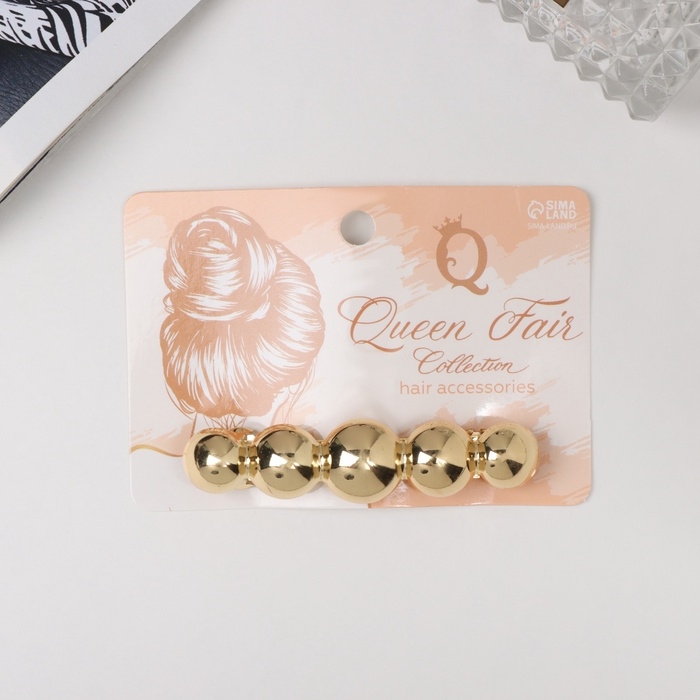 Заколка-автомат для волос Заколка-автомат для волос "Хелле" круги, 7 см, золото