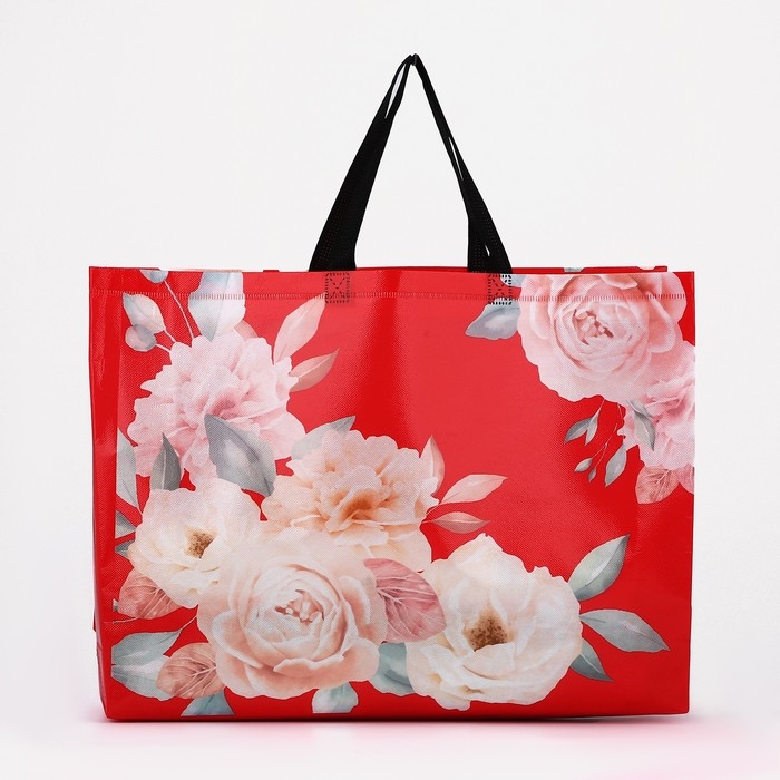 Сумка хозяйственная без застёжки, цвет красный