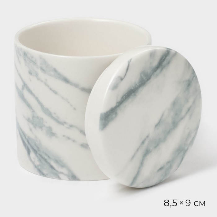 Сахарница фарфоровая Magistro Real Marble, 250 мл, 8,5×9 см Сахарница фарфоровая Magistro Real Marble, 250 мл, 8,5×9 см