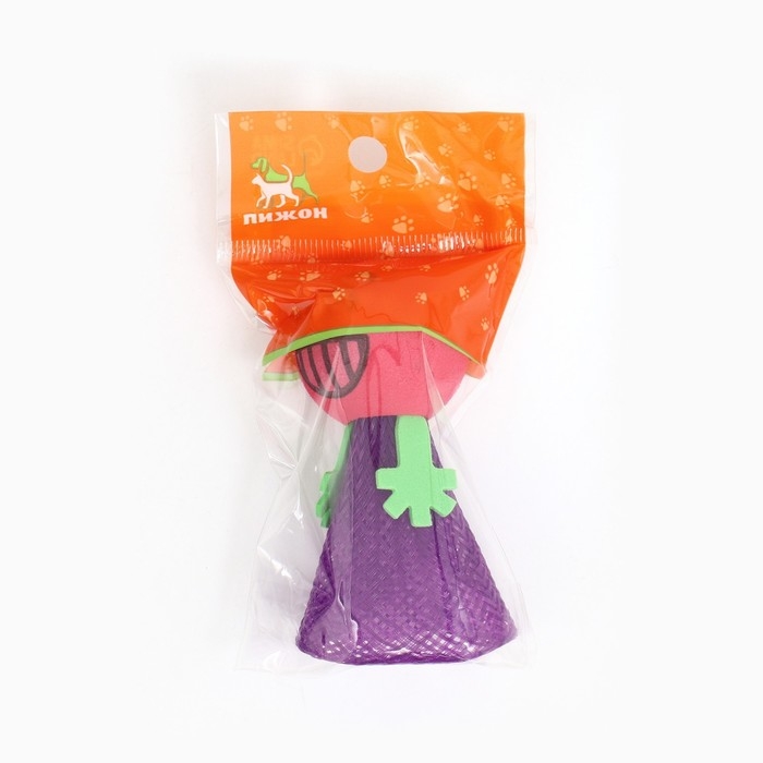 Игрушка для кошек  Игрушка для кошек "Пружинистый смайл", 4 см, микс цветов