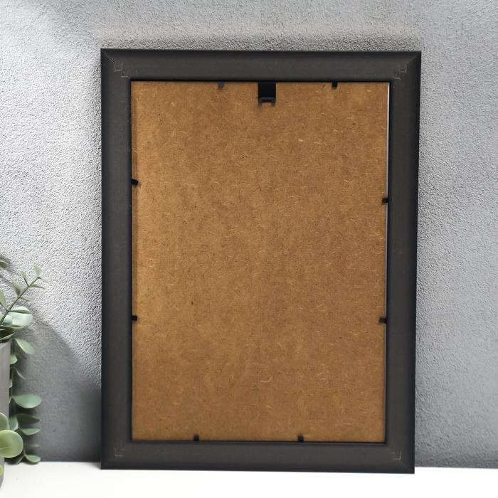 Фоторамка пластик формат А4 Фоторамка пластик формат А4 "Линии-диагональ на шоколаде, двойная золотая рамка"34,6х25,8см