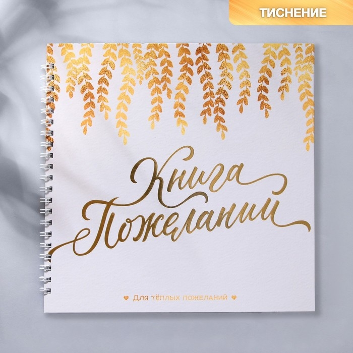 Книга пожеланий &laquo;В твой день&raquo;, на пружине, 21,5 х 21 см.