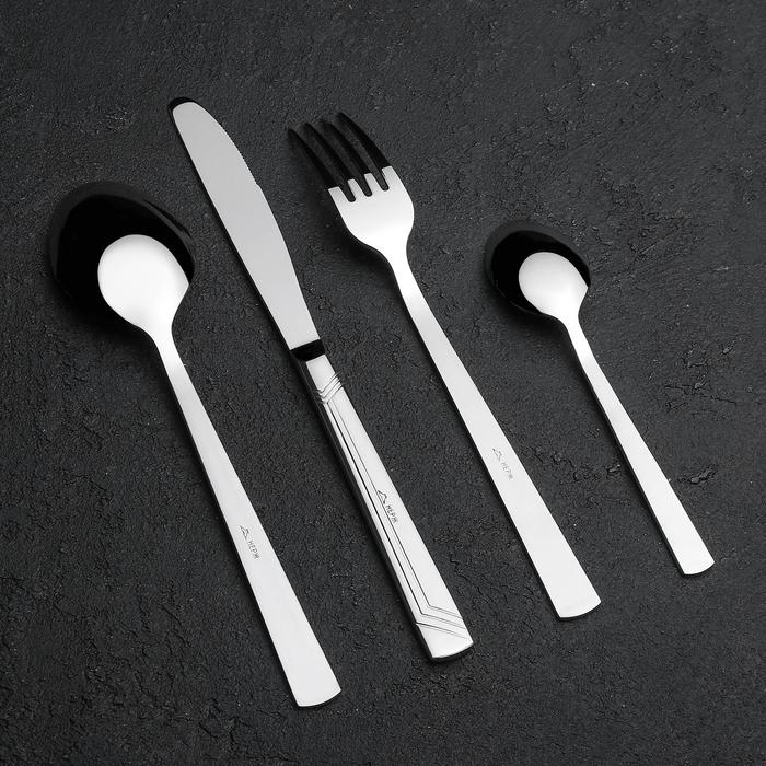 Набор столовый &laquo;Аппетит&raquo;, 24 предмета, толщина 2 мм, декоративная коробка