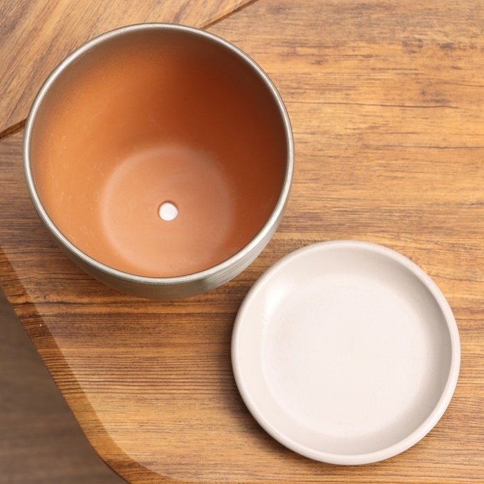 Горшок цветочный Горшок цветочный "Амелия" коричневый, 1,4 л