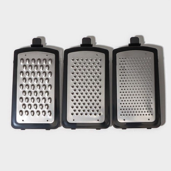 Терка кухонная Magistro Gretta, 3 лезвия в комплекте, противоскользящее основание Терка кухонная Magistro Gretta, 3 лезвия в комплекте, противоскользящее основание