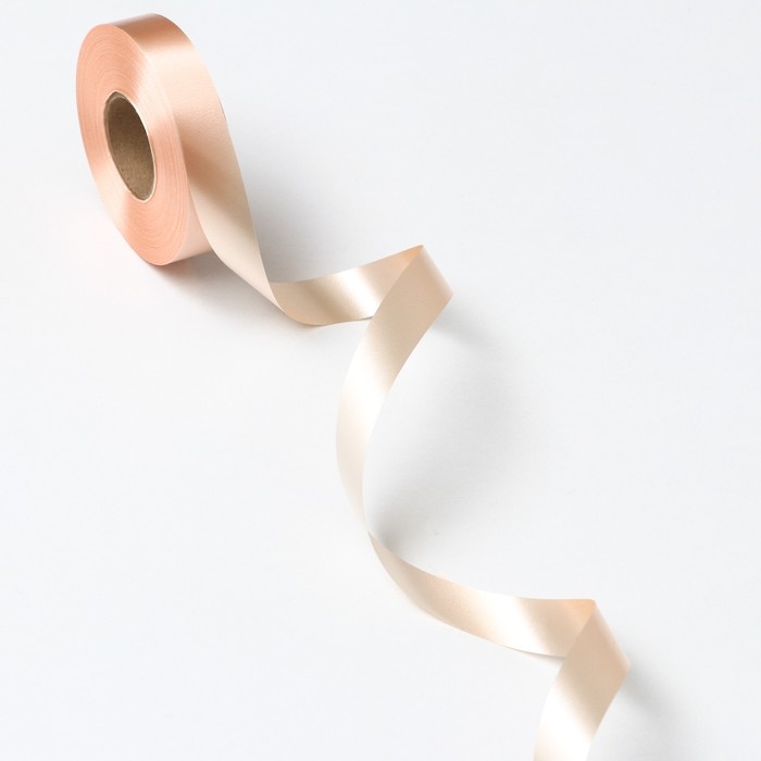 Лента для декора и подарков, кремовый МИКС, 2 см х 45 м Лента для декора и подарков, кремовый МИКС, 2 см х 45 м