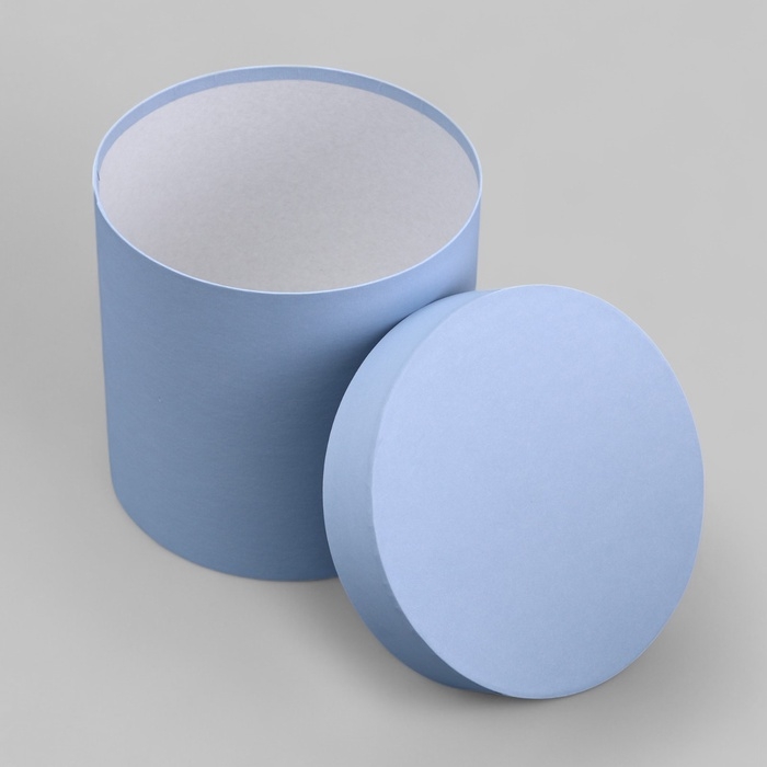 Набор шляпных коробок 3 в 1 серо-голубой, 21,5 х 22 - 18,5 х 19 см Набор шляпных коробок 3 в 1 серо-голубой, 21,5 х 22 - 18,5 х 19 см