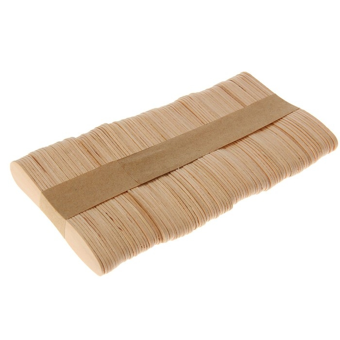 Набор деревянных палочек для мороженого Доляна, 7,5×1,1-1,5 см, 100 шт Набор деревянных палочек для мороженого Доляна, 7,5×1,1-1,5 см, 100 шт