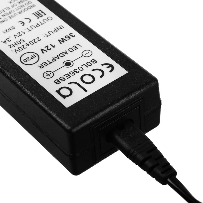 Блок питания Ecola для светодиодной ленты 12 В, 36 Вт, IP20 Блок питания Ecola для светодиодной ленты 12 В, 36 Вт, IP20