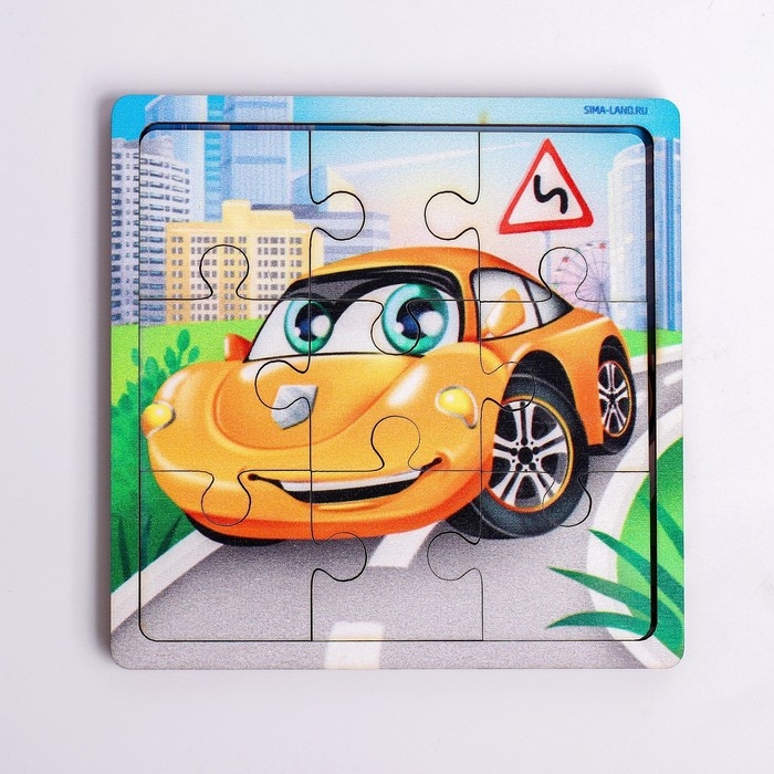 Пазл «Машина», 9 деталей Пазл «Машина», 9 деталей