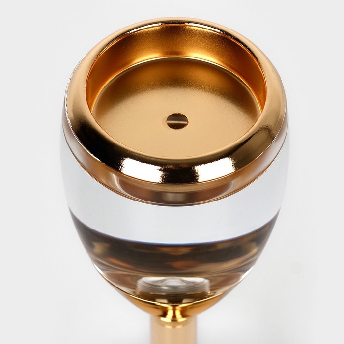 Подсвечник металл, стекло на 1 свечу «Безмятежность» цвет золото 11 х 11 х 21 см Подсвечник металл, стекло на 1 свечу «Безмятежность» цвет золото 11 х 11 х 21 см