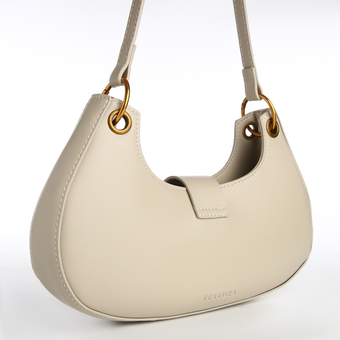 Сумка женская багет на молнии TEXTURA, средний размер, цвет молочный Сумка женская багет на молнии TEXTURA, средний размер, цвет молочный