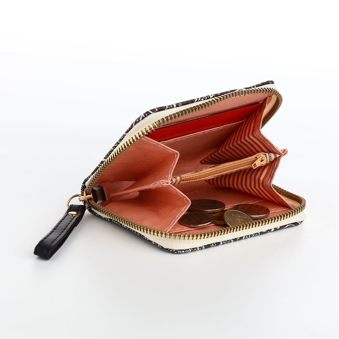 Кошелёк женский на молнии, цвет чёрный Кошелёк женский на молнии, цвет чёрный