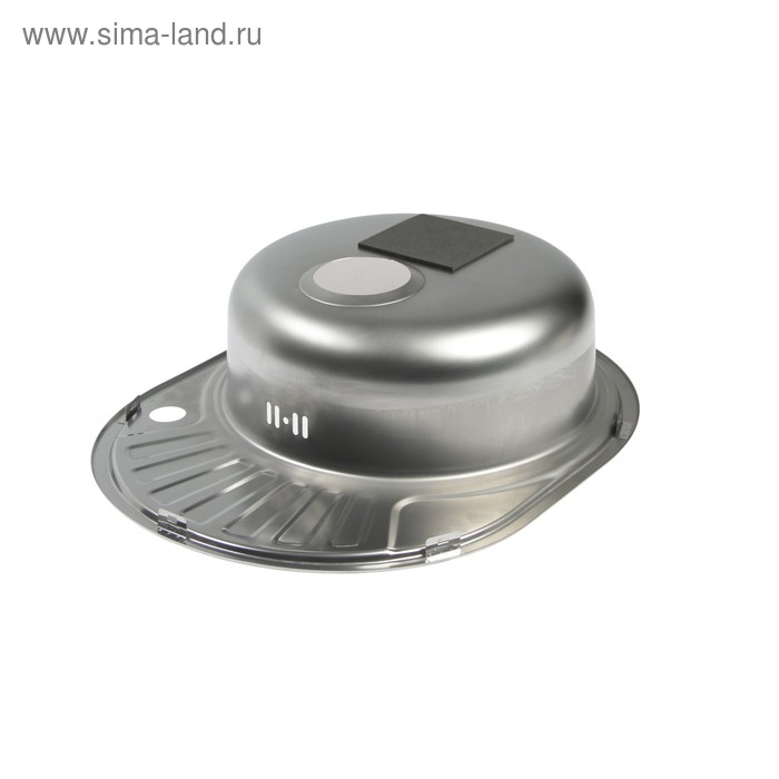 Мойка кухонная  Мойка кухонная "Владикс", врезная, с сифоном, 57х45 см, левая, нержавеющая сталь 0.6 мм