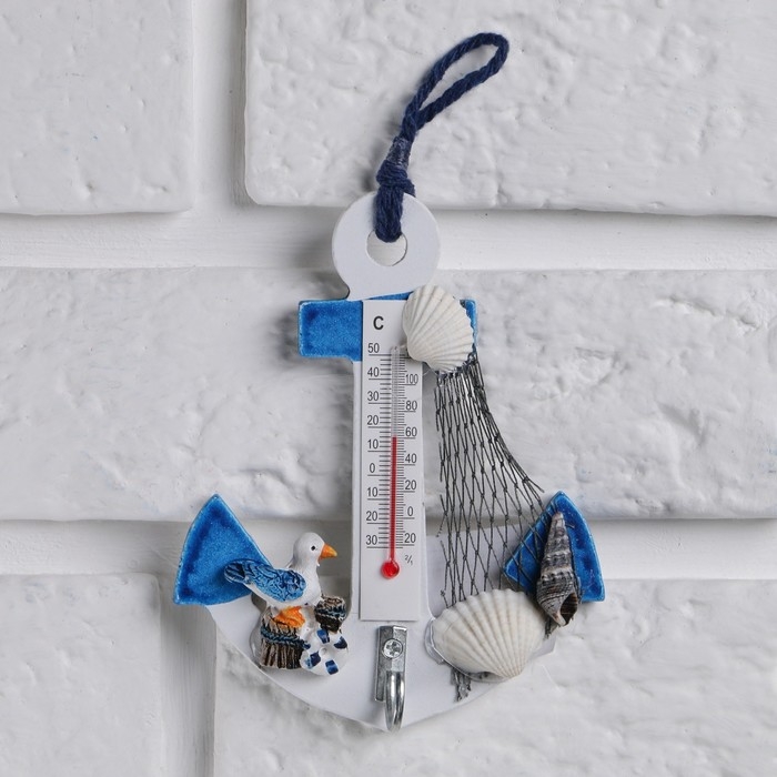 Термометр «Якорь с чайкой», 12 х 9,5 х 2,5 см Термометр «Якорь с чайкой», 12 х 9,5 х 2,5 см