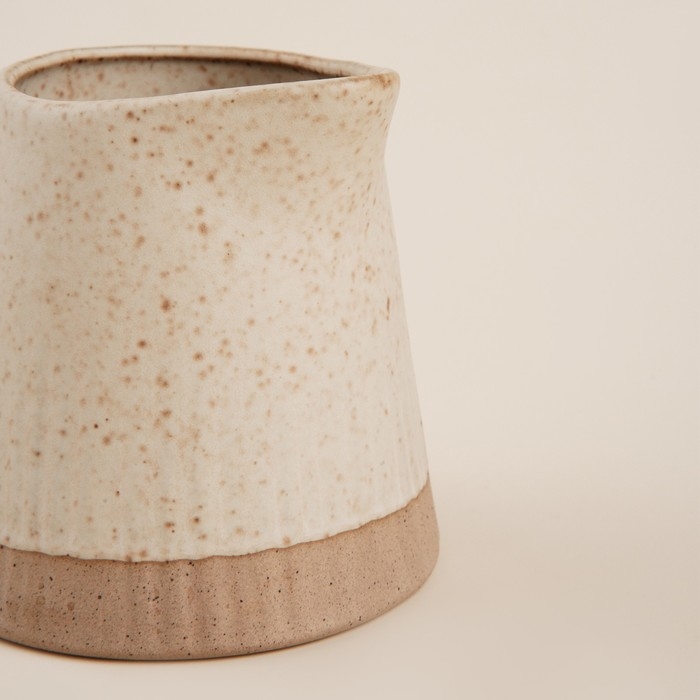 Молочник керамический SL Home «Виенто», 350 мл, 12,5×9 см, цвет бежевый Молочник керамический SL Home «Виенто», 350 мл, 12,5×9 см, цвет бежевый