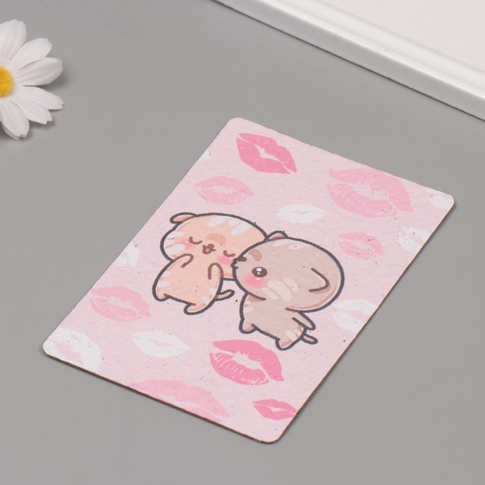 Растущая открытка Растущая открытка "Поцелуйчики" 10*15 см