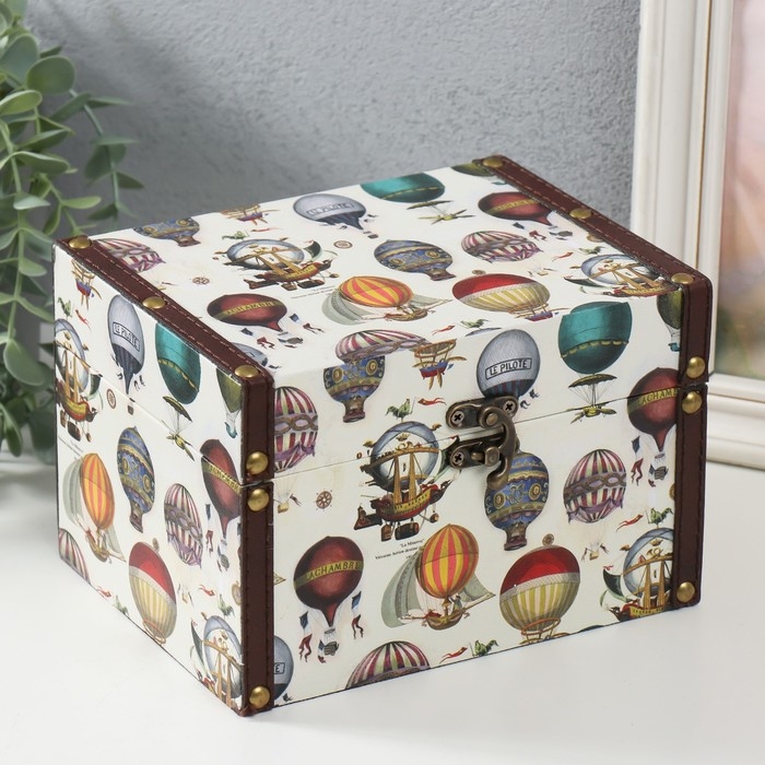 Шкатулка дерево Шкатулка дерево "Фестиваль воздушных шаров" 18х14х12 см