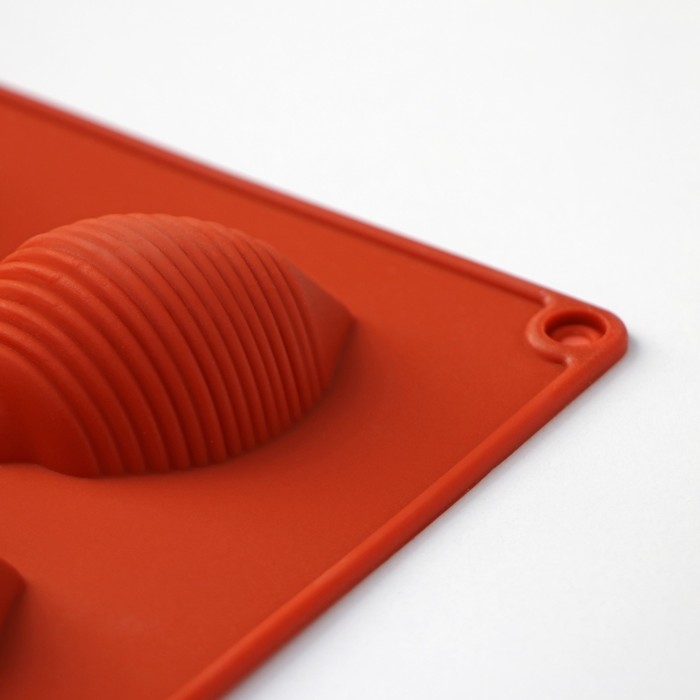 Форма для выпечки Доляна «Ракушка», силикон, 29×17×2 см, 8 ячеек (6×4,5×2 см), цвет коричневый Форма для выпечки Доляна «Ракушка», силикон, 29×17×2 см, 8 ячеек (6×4,5×2 см), цвет коричневый