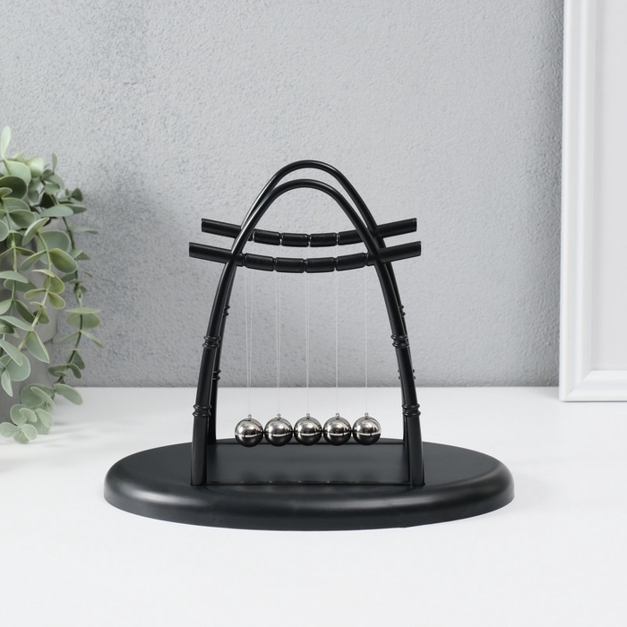 Маятник Маятник "Шары техно" бамбук чёрный 18х22,5х14 см